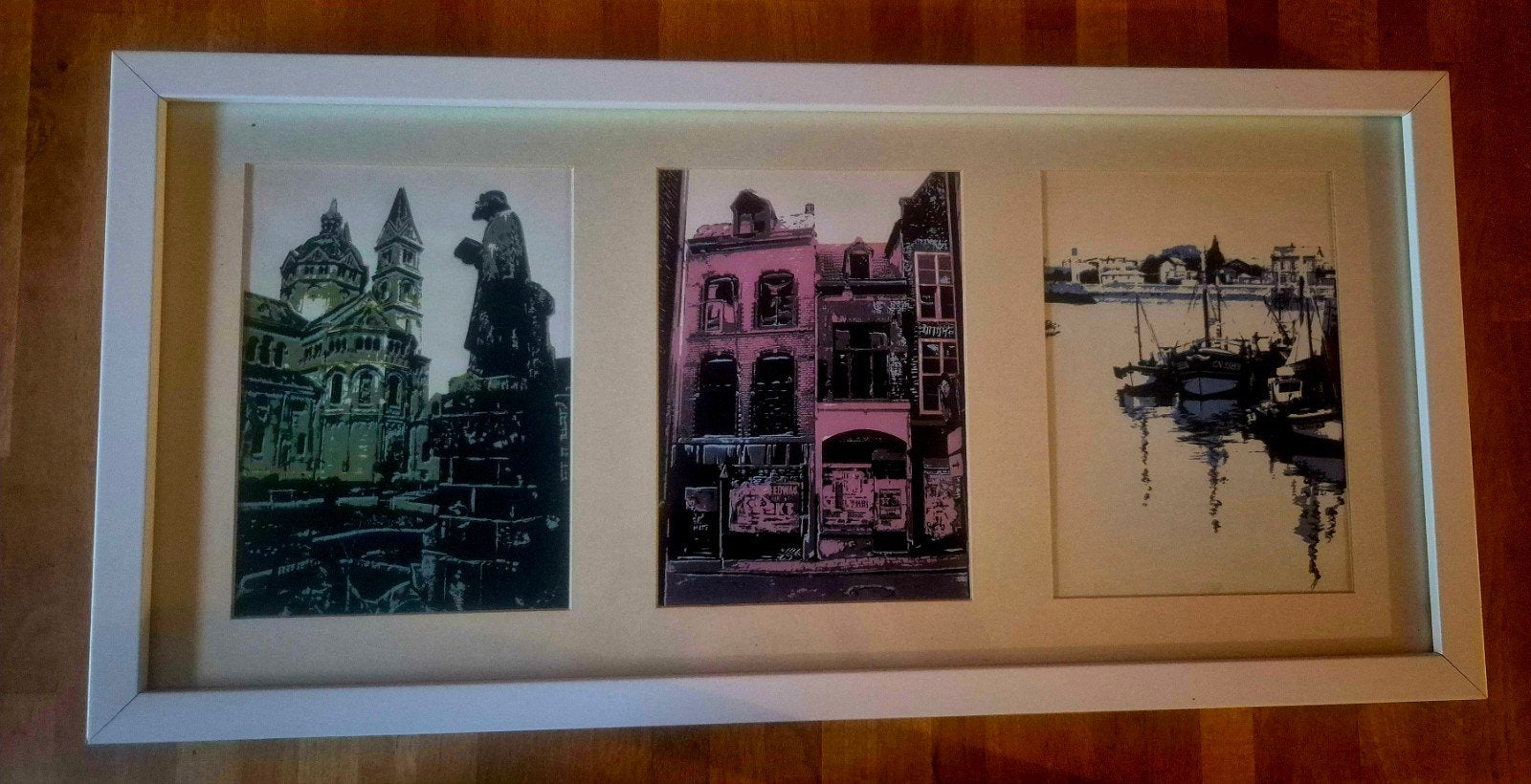 3 Zeefdrukken Roermond - Gesigneerd en Genummerd, Antiek en Kunst, 1950 - 1999, Stadsgezicht, 17 cm, Genummerd