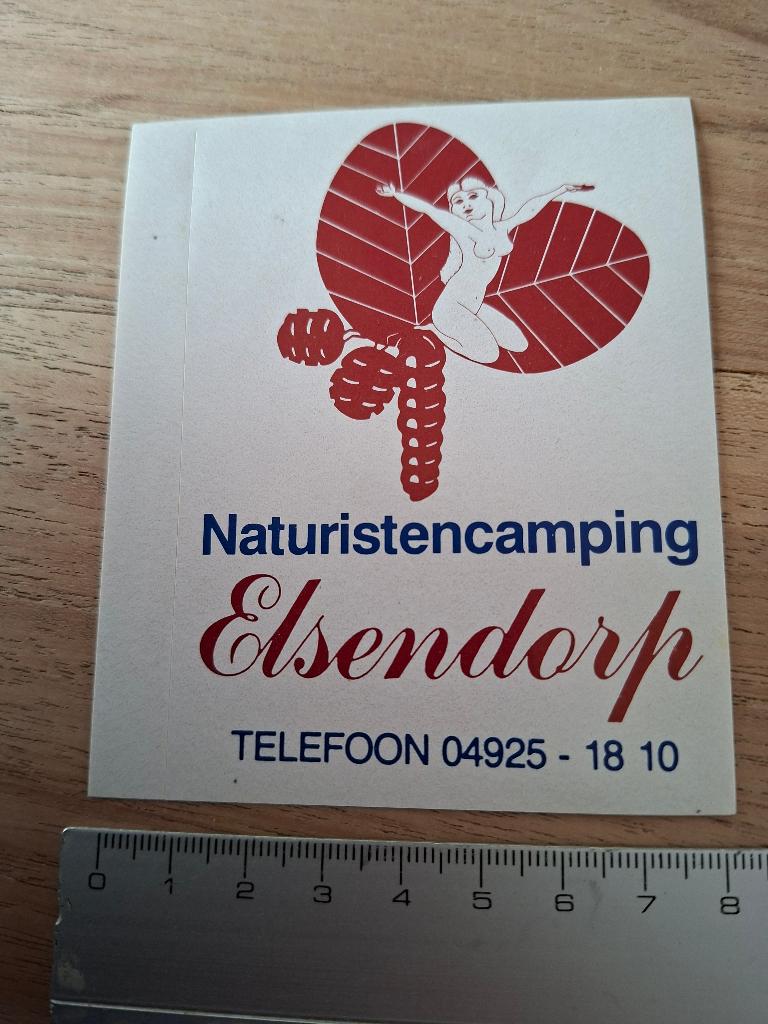 Sticker Elsendorp camping, Ophalen of Verzenden, Zo goed als nieuw, Bedrijf of Vereniging