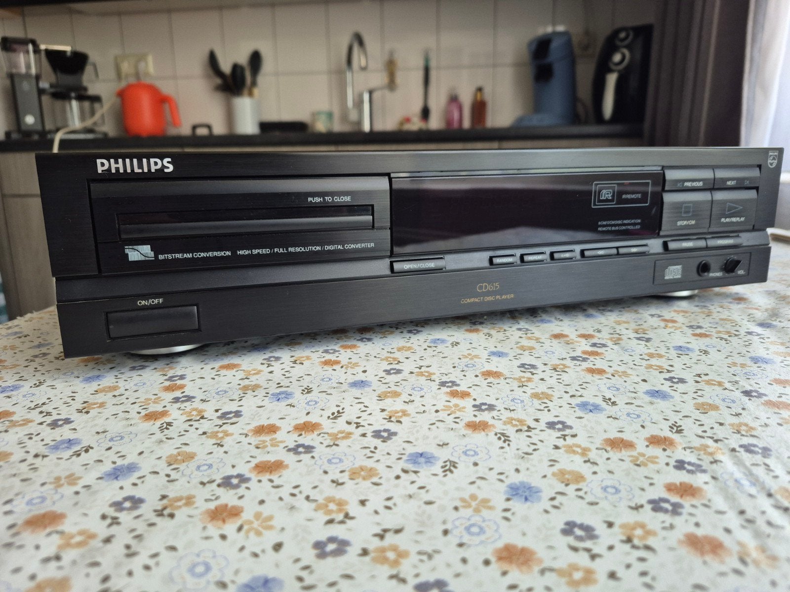 Philips CD615 CD-speler - Bitstream Conversie, Audio, Tv en Foto, Cd-spelers, Ophalen, Zo goed als nieuw, Philips