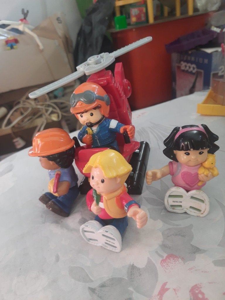 Mattel Helikopter met Figuren, Ophalen, Gebruikt