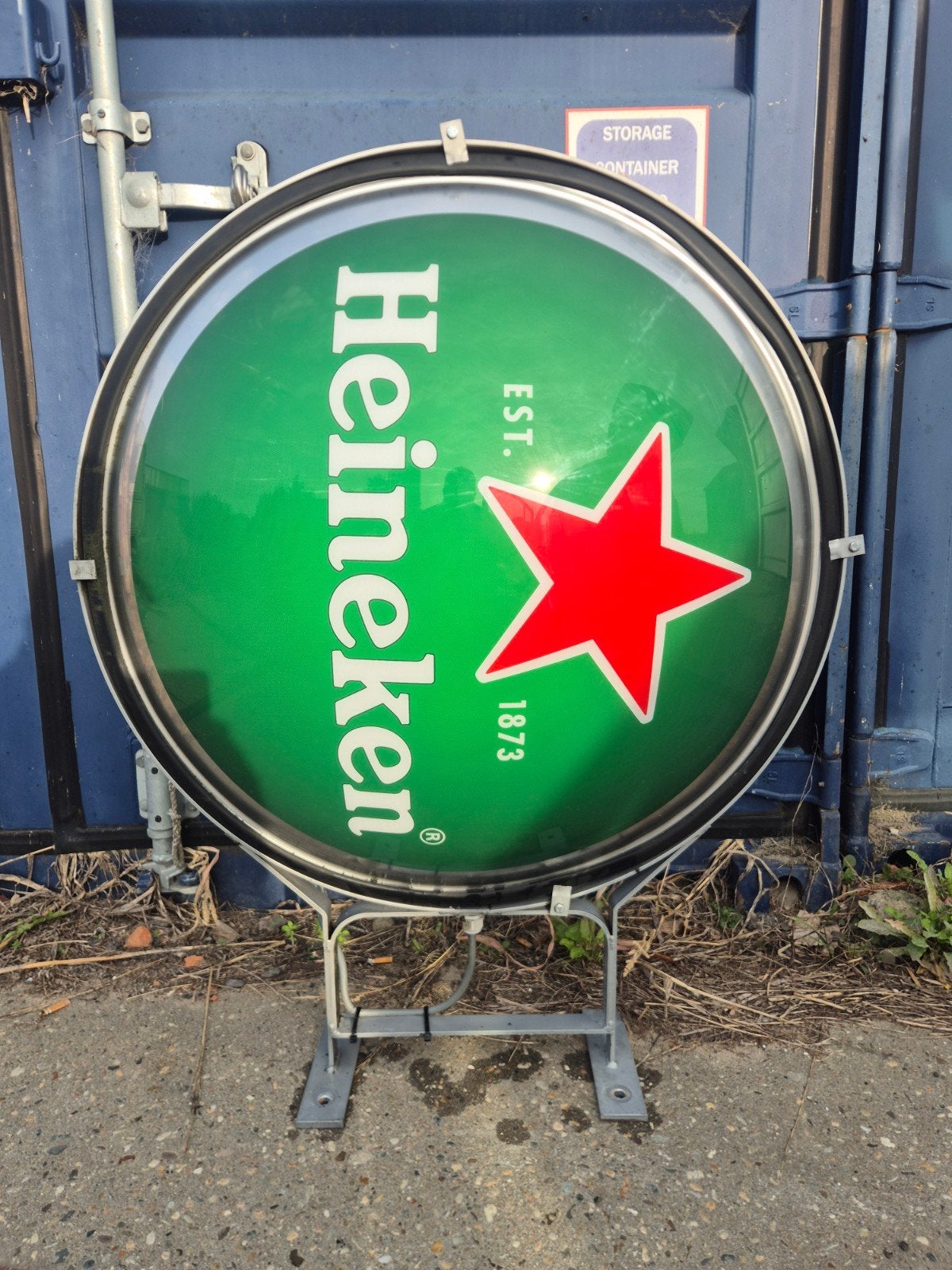 Heineken Lichtbak - Origineel Reclamebord, Ophalen, Gebruikt, Reclamebord