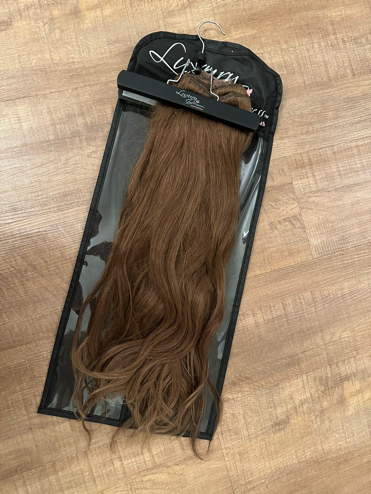 Luxuryforprincess hair extensions 22inch Chestnut Brown, Ophalen of Verzenden, Zo goed als nieuw