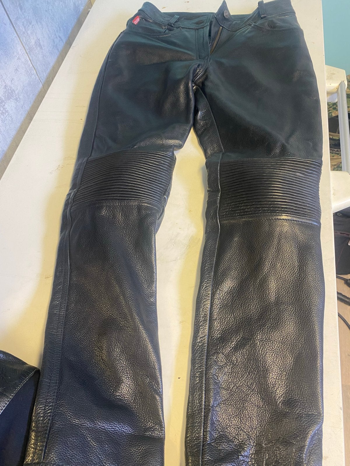 Restyle Dames Leren Motorbroek Zwart Maat 38, Maat 38/40 (M), Zwart, Ophalen of Verzenden, Lang