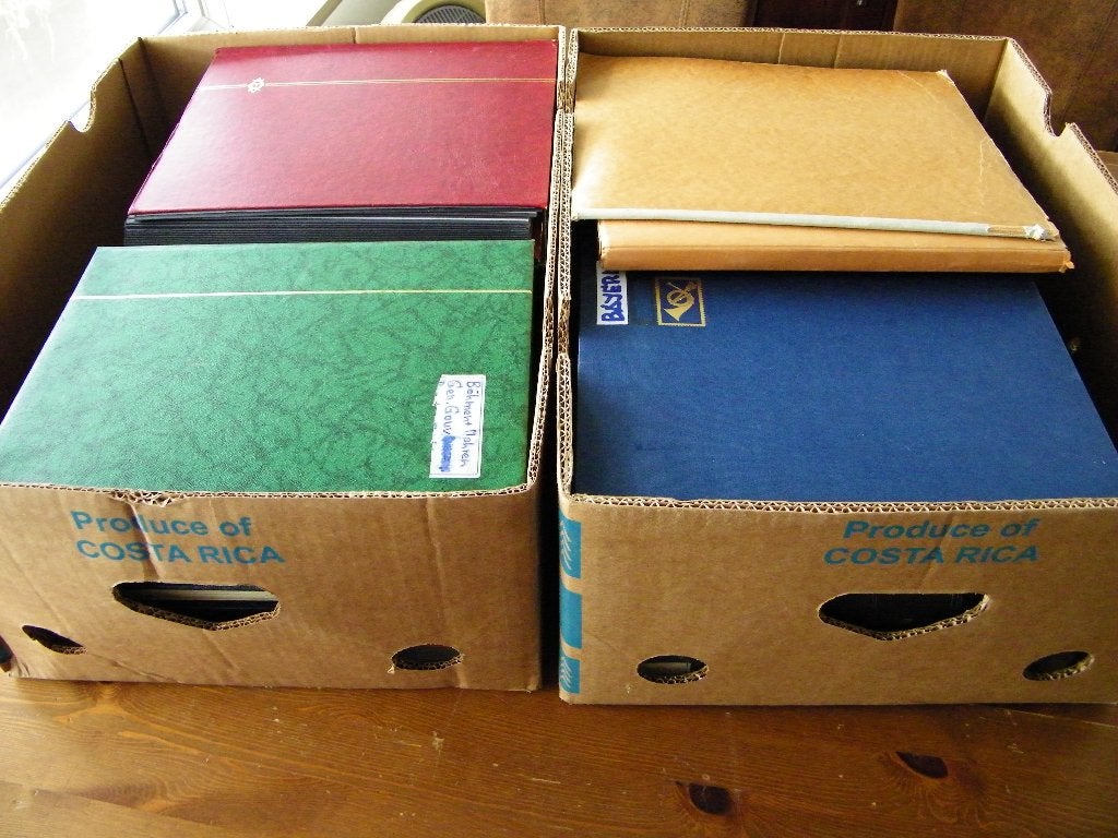 31 Kg  Reich Gebieden ea 2 bananen dozen Adv 1-4, Ophalen, Duitse Keizerrijk, Gestempeld