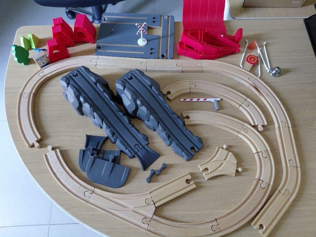 houten treinbaan (uitbreidingsset), Ophalen of Verzenden, Zo goed als nieuw, Overige typen