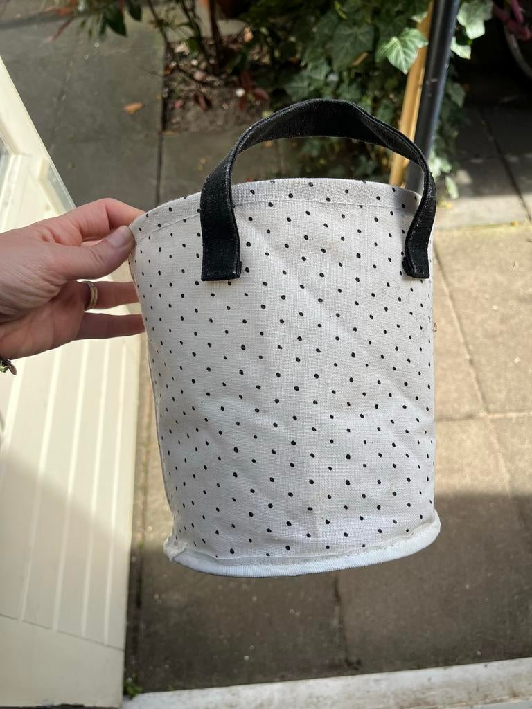 Leuk canvas mandje/bloempot van H&M Home, Ophalen of Verzenden, Zo goed als nieuw, Modern, Wit