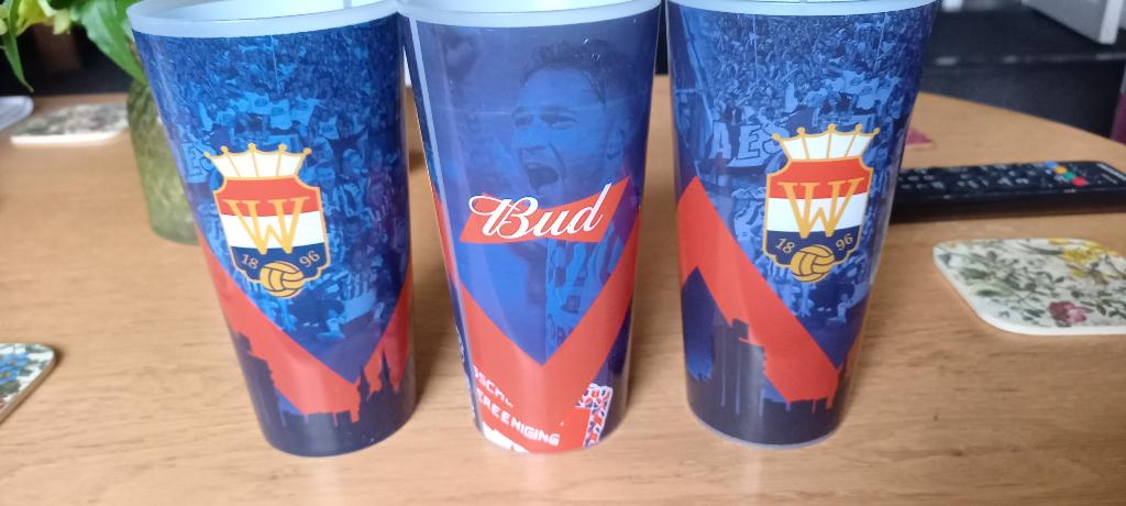 Te koop: Willem 2 bekers (3 stuks), Ophalen, Gebruikt, Willem II, Overige typen
