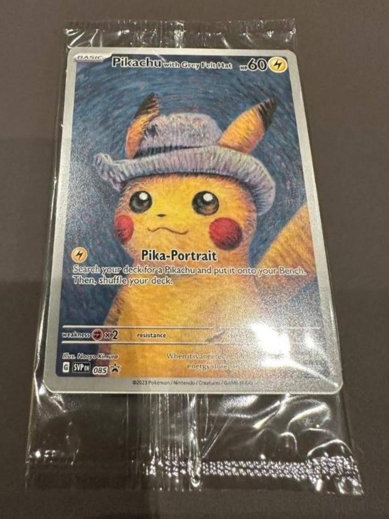 Pikachu van Gogh SVP085 Sealed, Hobby en Vrije tijd, Verzamelkaartspellen | Pokémon, Ophalen of Verzenden, Nieuw, Losse kaart