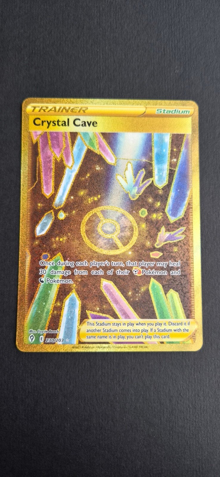 Crystal Cave (EVS 230) Pokémon Kaart, Ophalen of Verzenden, Zo goed als nieuw, Losse kaart, Foil