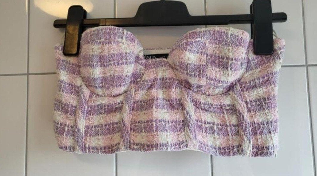 Bustier top Zara, Zara, Ophalen of Verzenden, Zo goed als nieuw, Roze