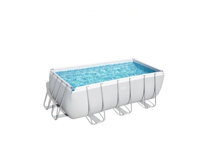 Bestway Zwembad 400x200x100cm met zandfilter en trap, Ophalen, Gebruikt, 200 tot 300 cm, 80 tot 120 cm