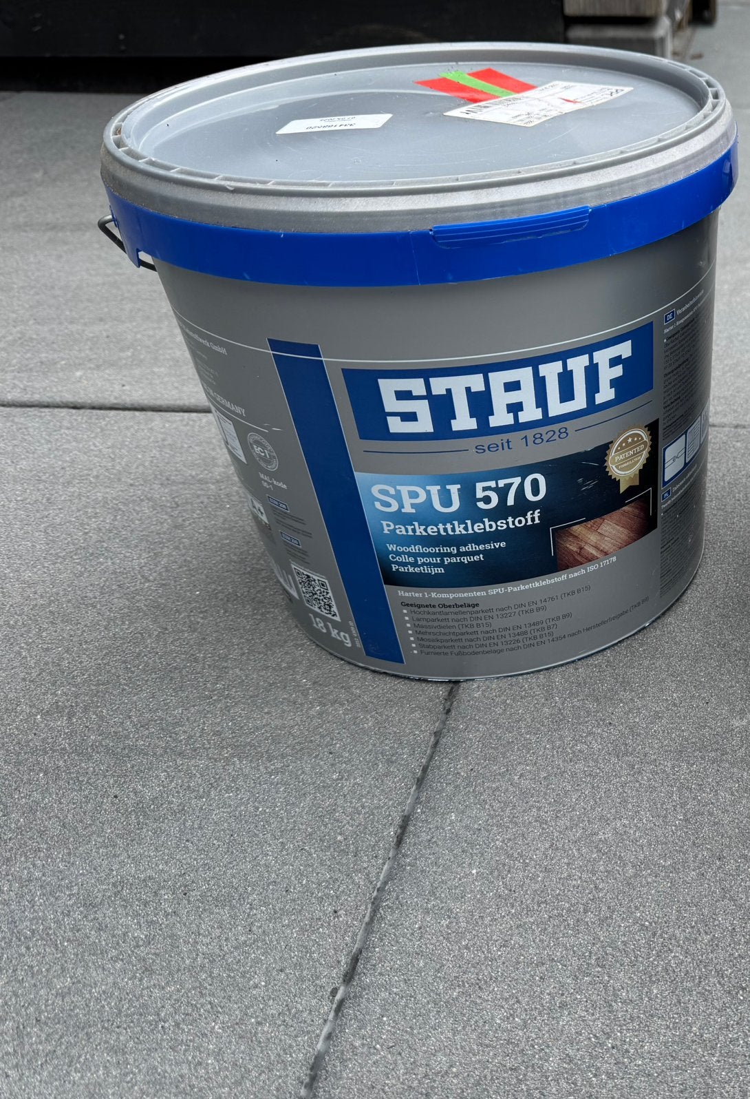 STAUF SPU 570 Parketlijm - 18 kg, Ophalen, Nieuw, 10 m² of meer, 10 tot 30 cm