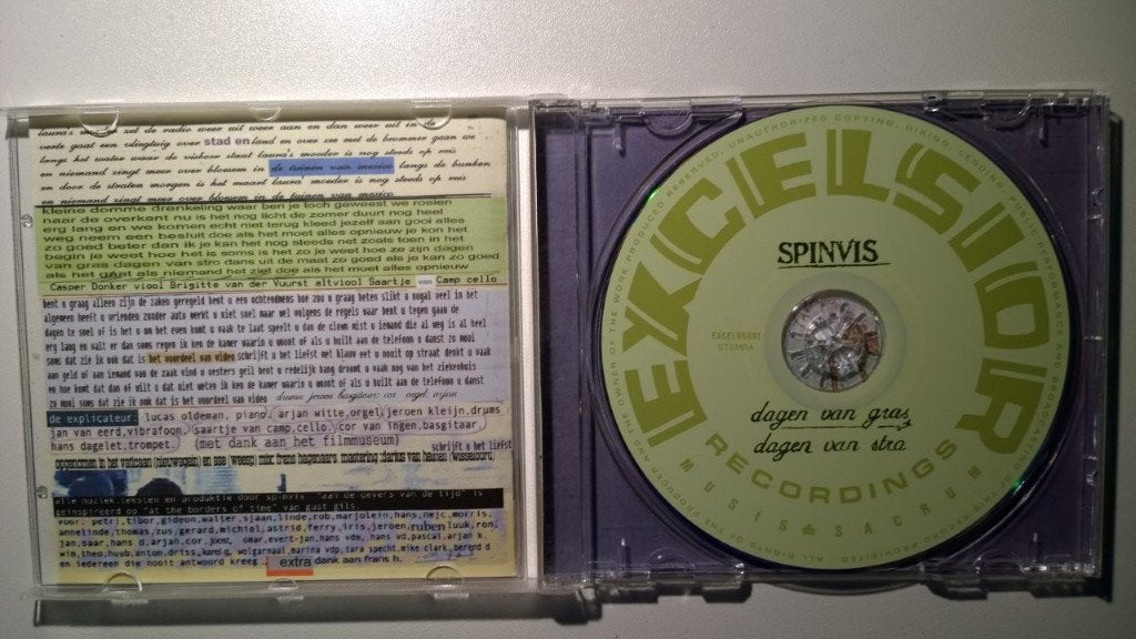 Spinvis - Dagen Van Gras, Dagen Van Stro, Cd's en Dvd's, Ophalen of Verzenden, Zo goed als nieuw, Pop