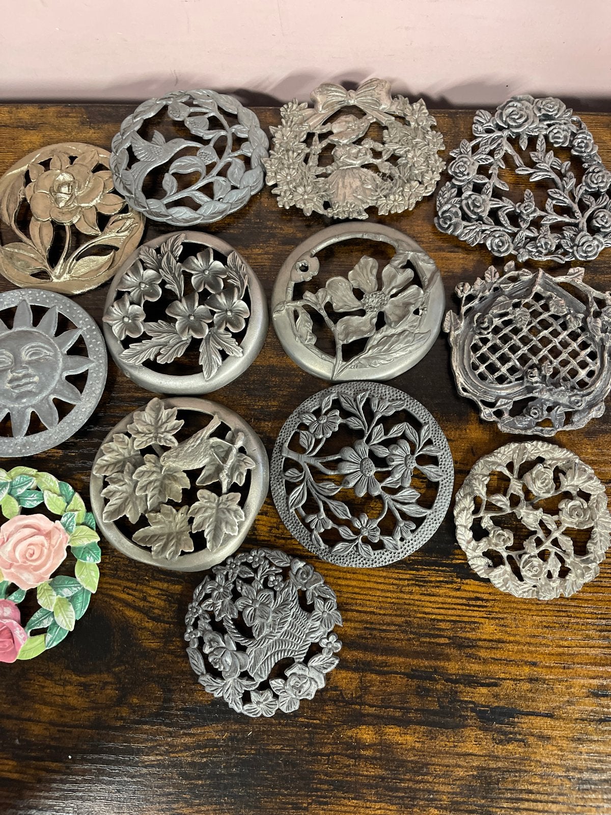 Set van 13 dingen, Vintage met Diverse Motieven, Antiek en Kunst, Antiek | Tin, Ophalen of Verzenden