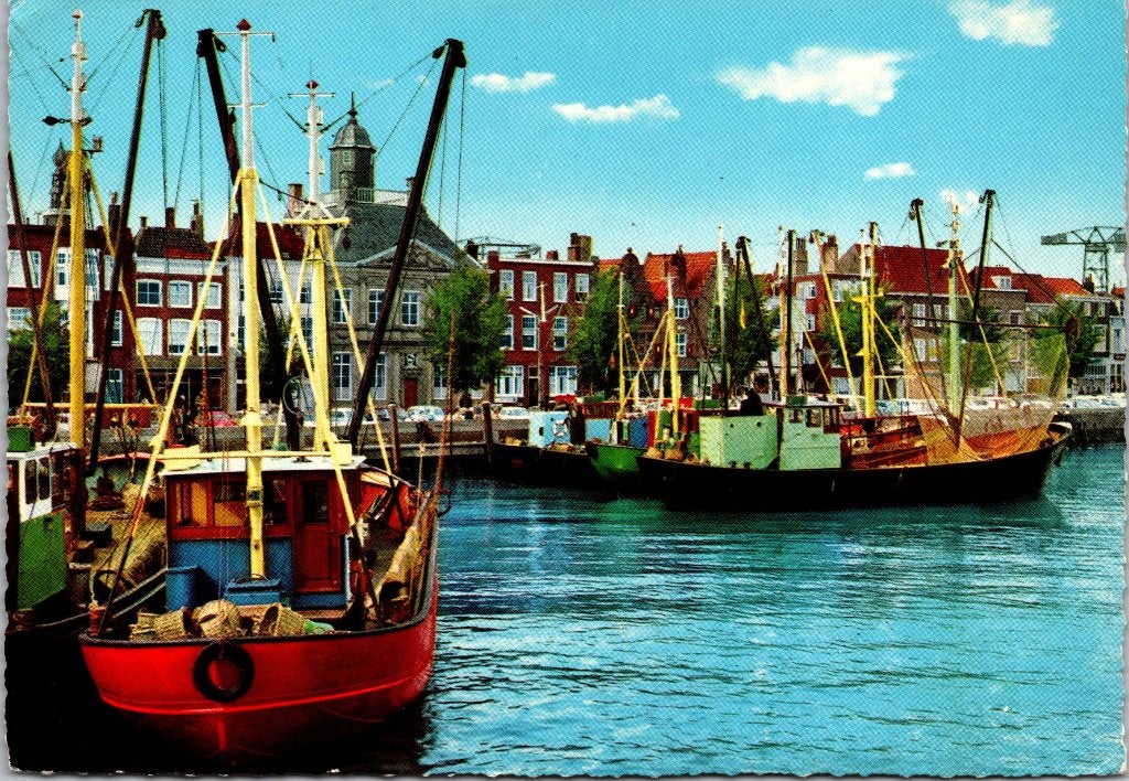 Vlissingen - 12 oude ansichtkaarten III, Verzamelen, Ansichtkaarten | Nederland, Verzenden, 1960 tot 1980, Gelopen, Zeeland