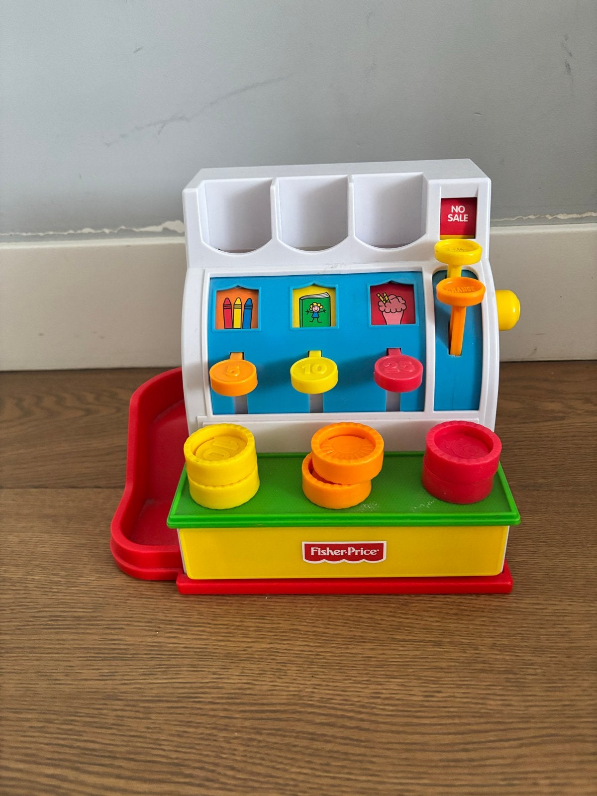 Fisher-Price Kassa Speelgoed met Munten, Ophalen, Gebruikt, Speelset