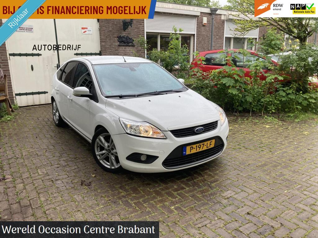 Ford Focus 1.8 Titanium leer airco luxe Flexi Fuel, 125 pk, Gebruikt, Zwart, 4 cilinders