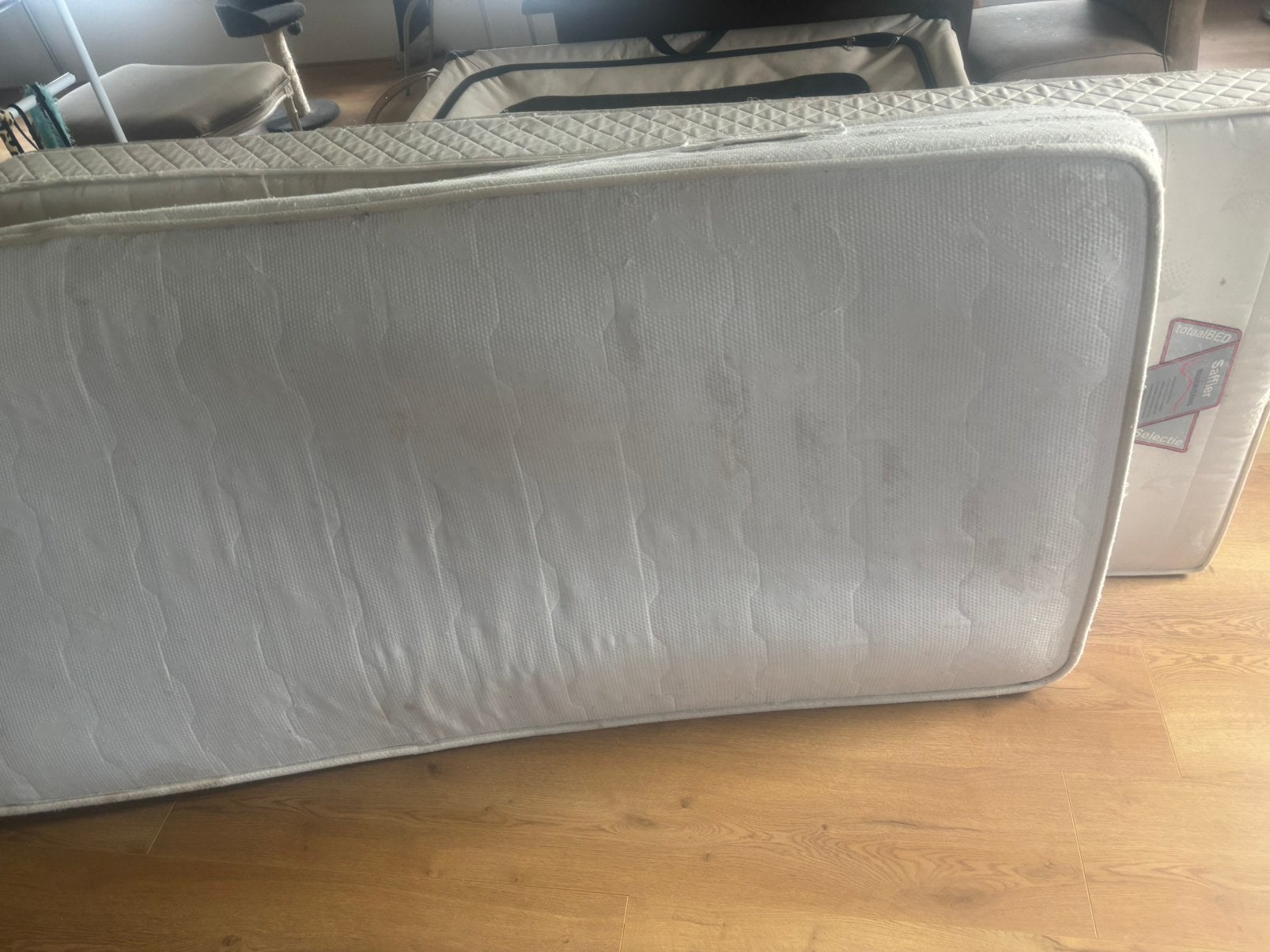 Twee matrassen, Gebruikt, Eenpersoons, Ophalen of Verzenden, 80 cm