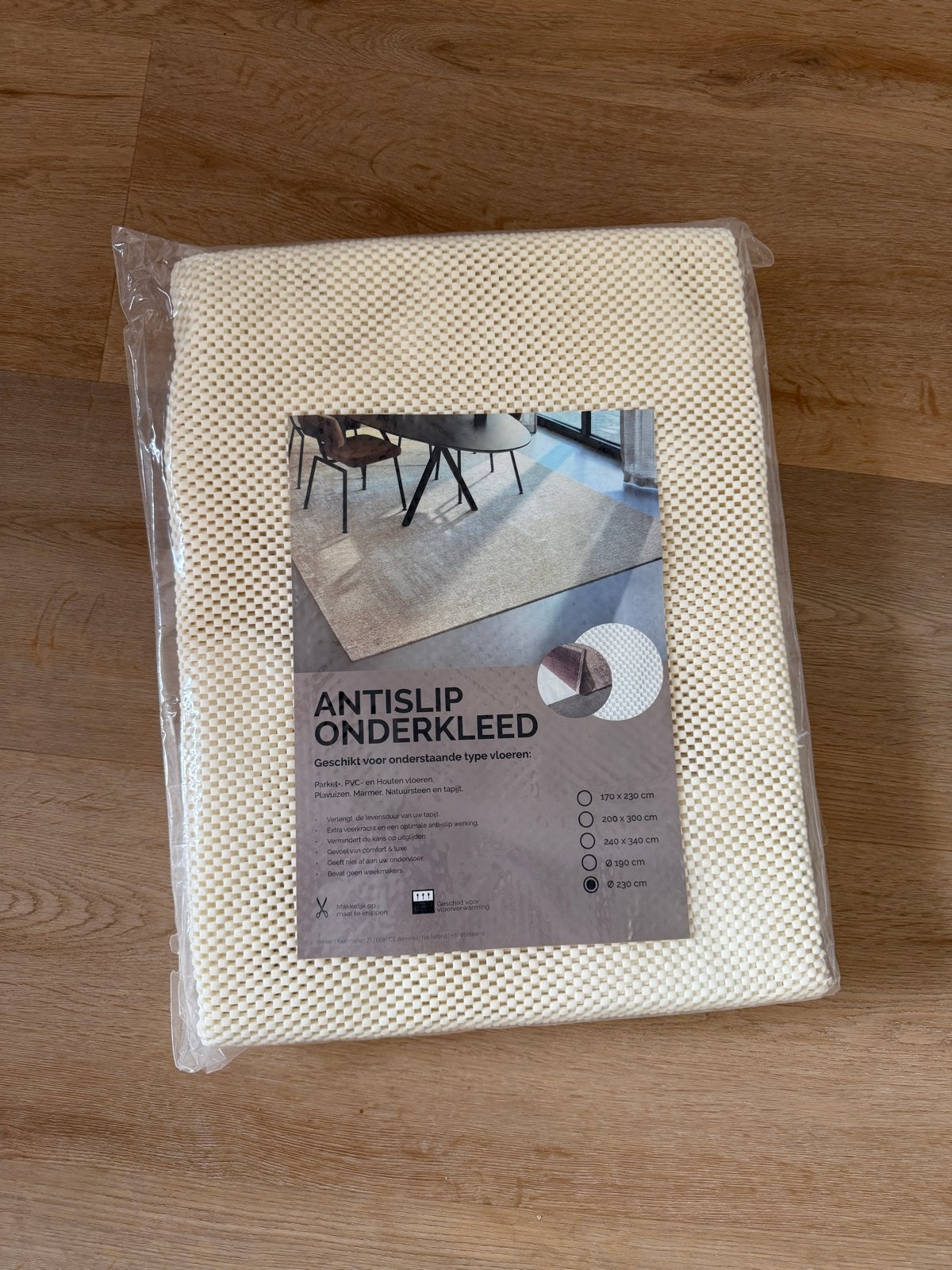 Antislip Ondertapijt voor Vloeren - Nieuw, Ophalen, 150 tot 200 cm, Crème, Rechthoekig