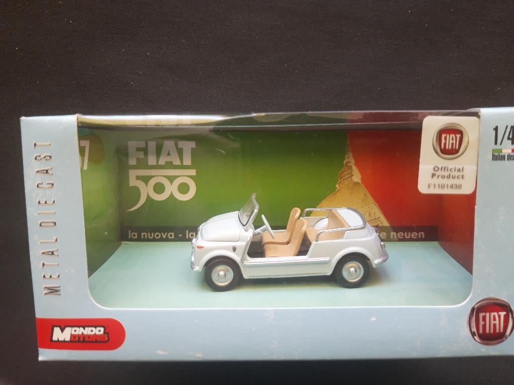 Fiat 500 Beachcomber / strandauto1:43, Ophalen of Verzenden, Zo goed als nieuw, Auto, Overige merken
