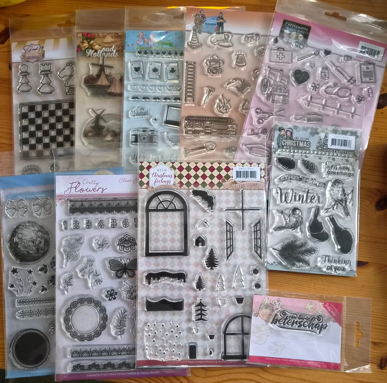 Assortiment met 10 nieuwe stempelsets, Ophalen of Verzenden, Nieuw, Clearstamp