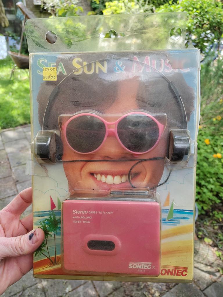 Vintage Roze Soniec Stereo Cassette Speler, Ophalen of Verzenden, Walkman