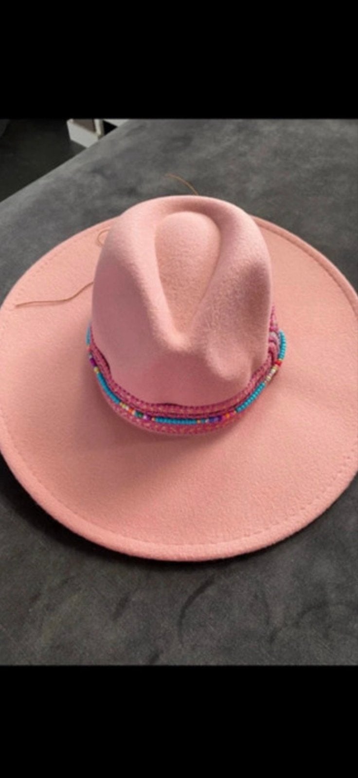 Nieuwe Roze Hoed met Kralenband, Ophalen of Verzenden, Nieuw, One size fits all, Hoed