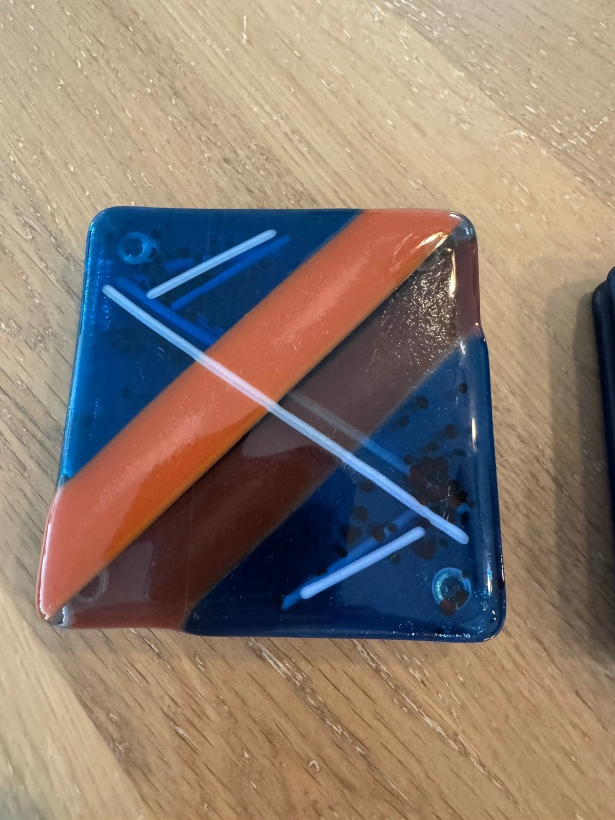 Glas in lood onderzetters 7 stuks, Ophalen of Verzenden, Zo goed als nieuw, Glas of Kopje