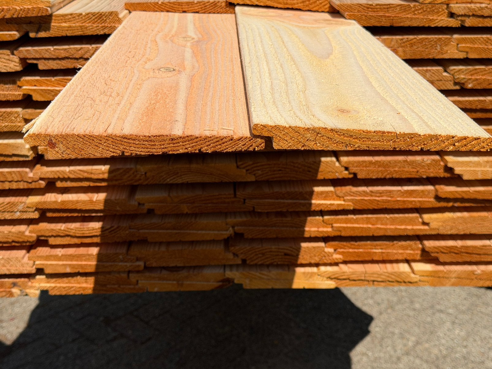Douglas hout zweeds rabat planken 175/190 mm., Ophalen, Zo goed als nieuw, 250 cm of meer, Planken
