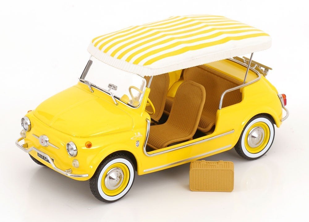 Fiat 500 Jolly 1965, Geel, 1/18, Norev, Auto, ., Norev, Ophalen of Verzenden