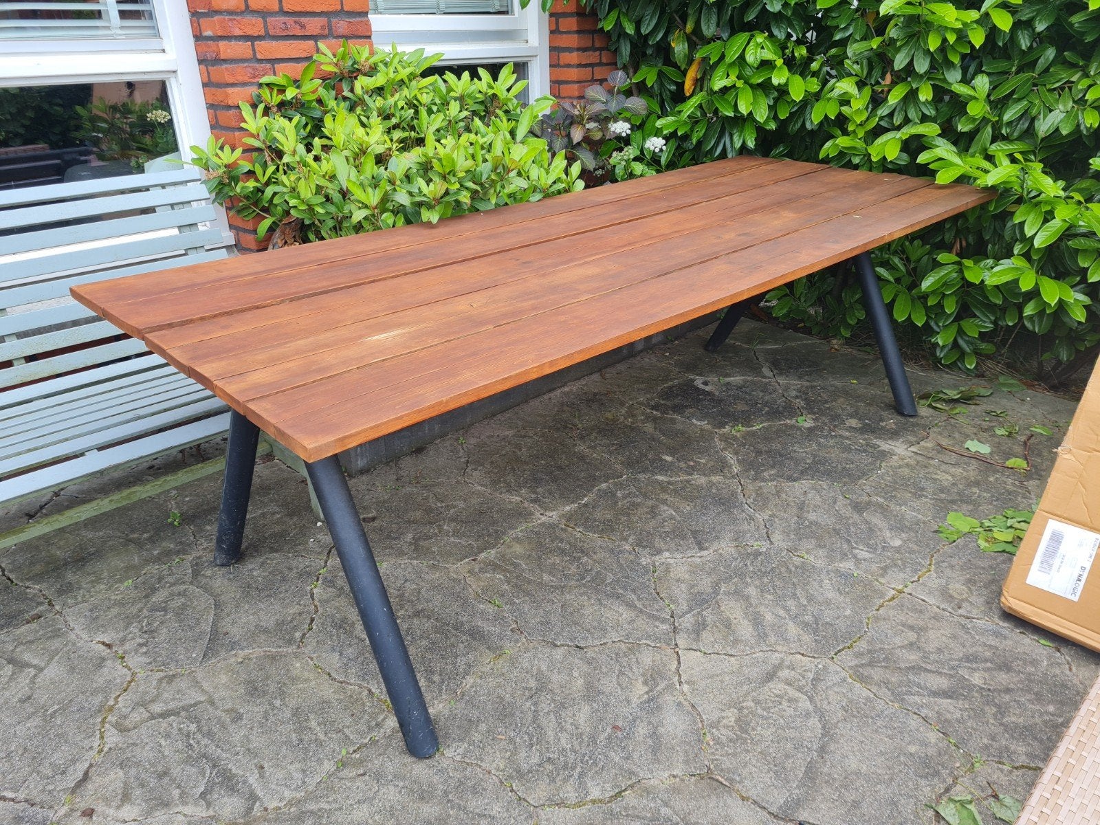 Wehkamp Cangu Tuintafel 240x90 cm - 3 jaar oud, Ophalen, Gebruikt, Rechthoekig, Hout