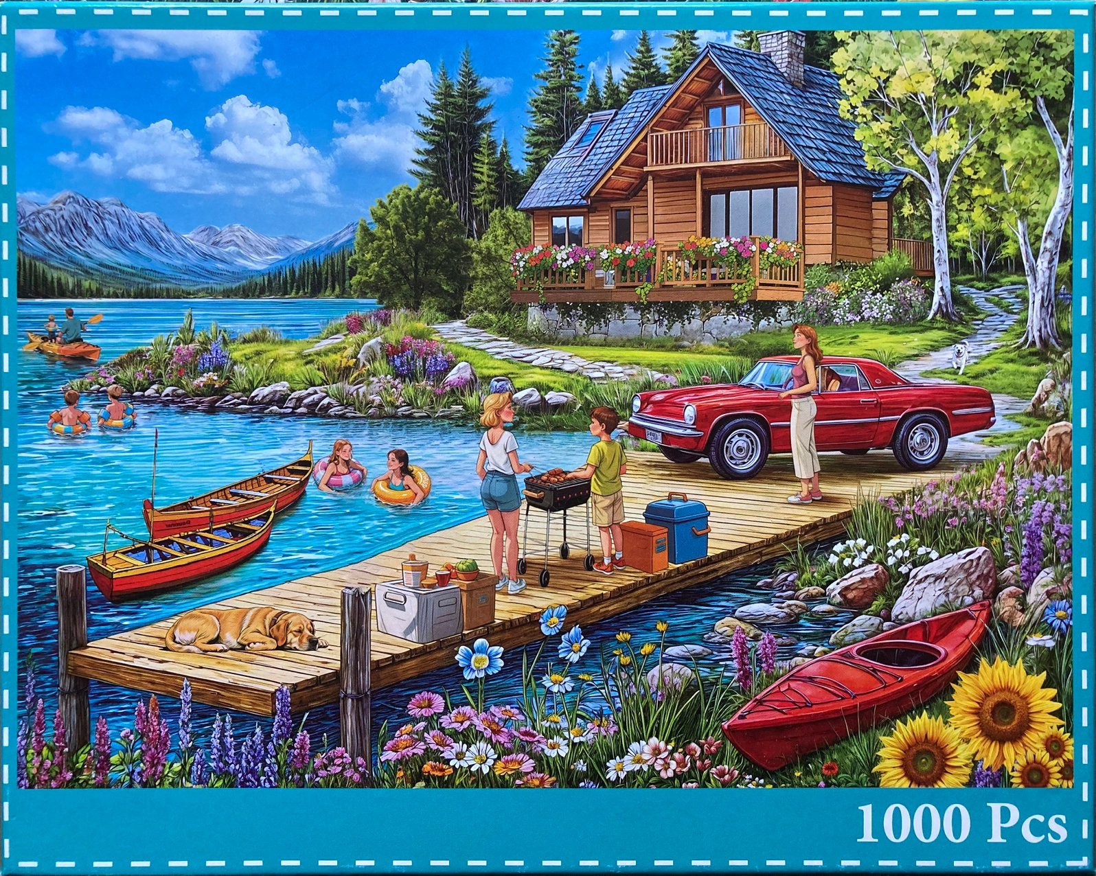 Huadada 1000🧩 Holiday Estate, Hobby en Vrije tijd, Ophalen of Verzenden, 500 t/m 1500 stukjes, Zo goed als nieuw, Legpuzzel
