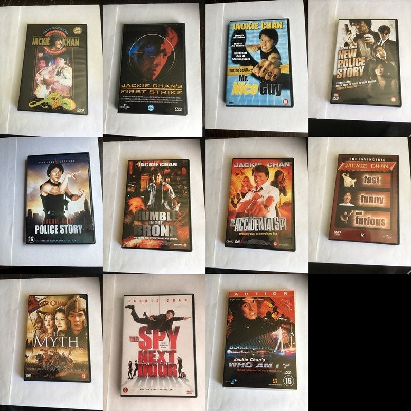 jackie chan dvd (10 stuks) diverse collectie OOK PER STUK, Alle leeftijden, Ophalen of Verzenden, Zo goed als nieuw