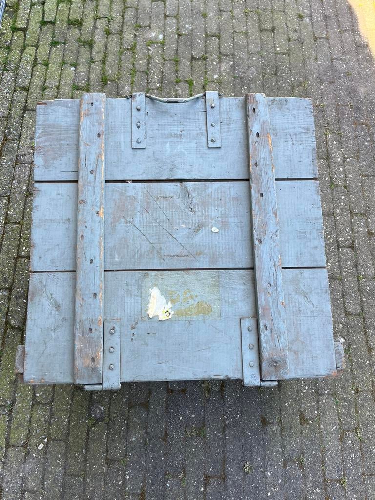 Vintage degelijke houten opbergkist, Huis en Inrichting, Ophalen, Gebruikt, 50 tot 100 cm, 50 tot 75 cm