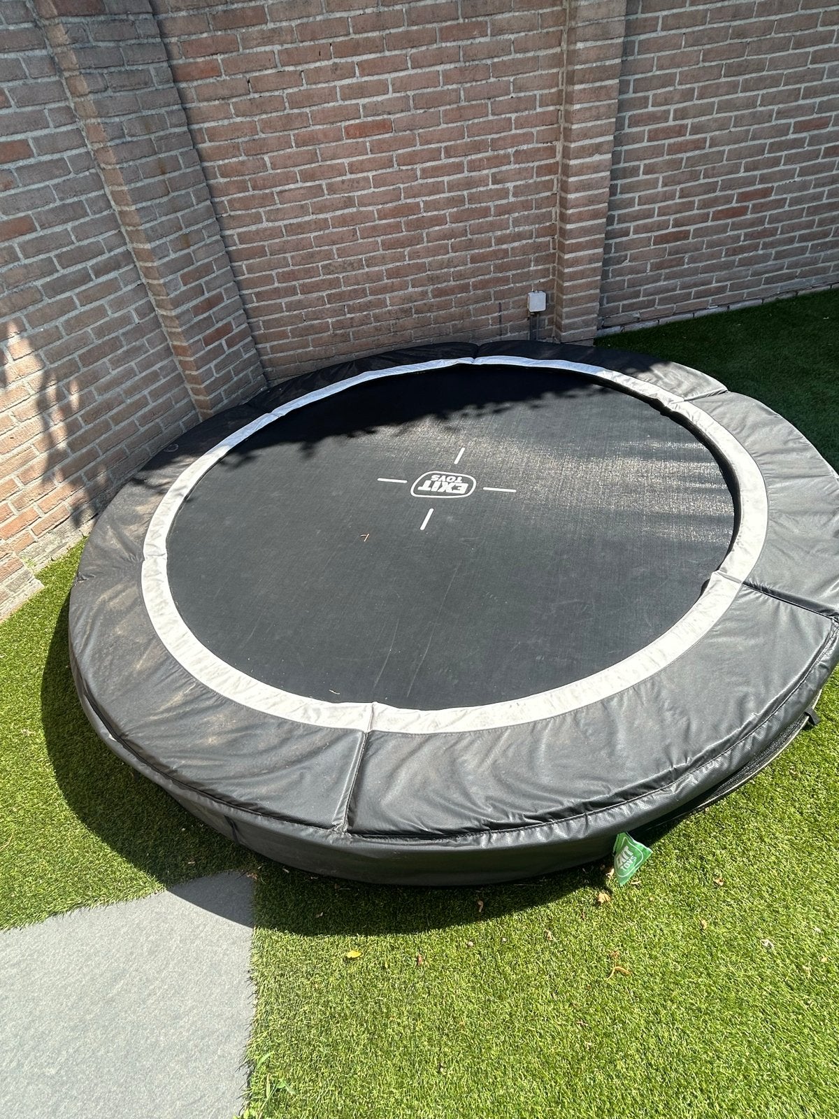 EXIT Inground Trampoline - Rond, Zwart, Ophalen of Verzenden, Zo goed als nieuw