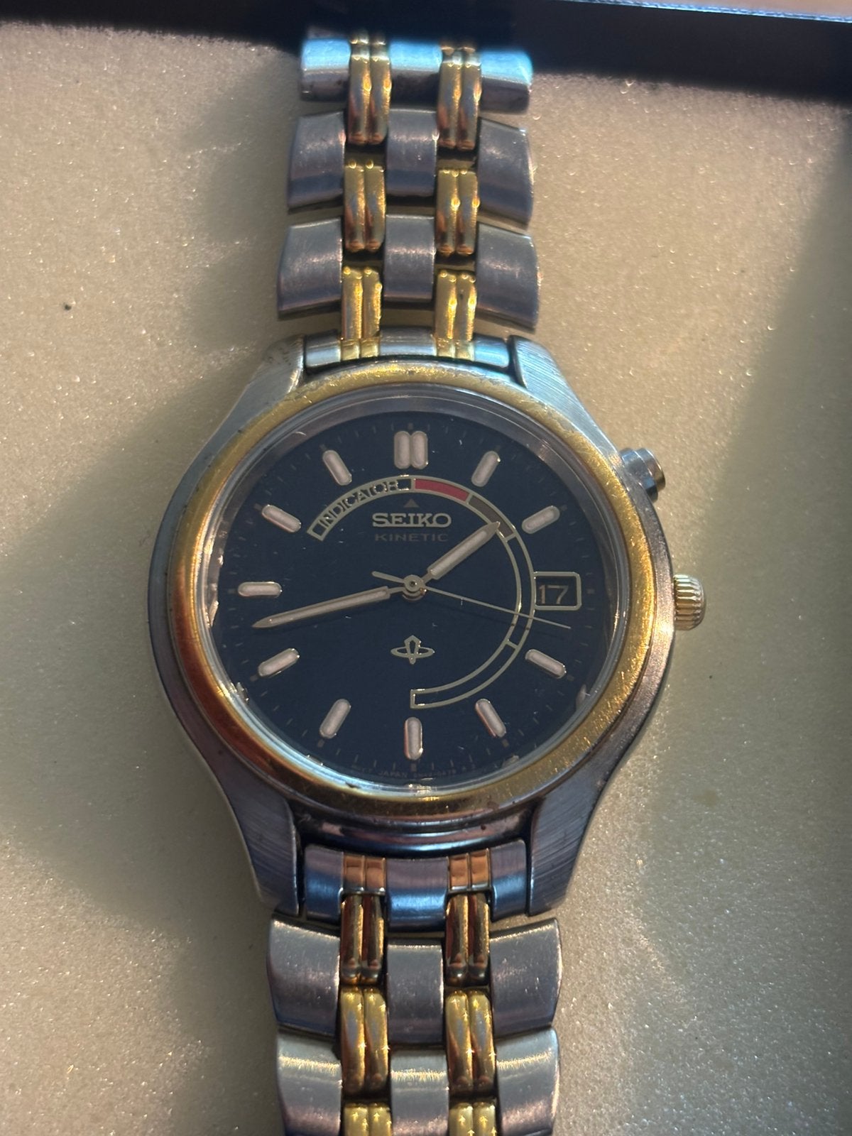 Seiko kinetic vintage Herenhorloge, Sieraden, Tassen en Uiterlijk, Horloges | Heren, Gebruikt, Polshorloge, Seiko, Staal, Ophalen of Verzenden