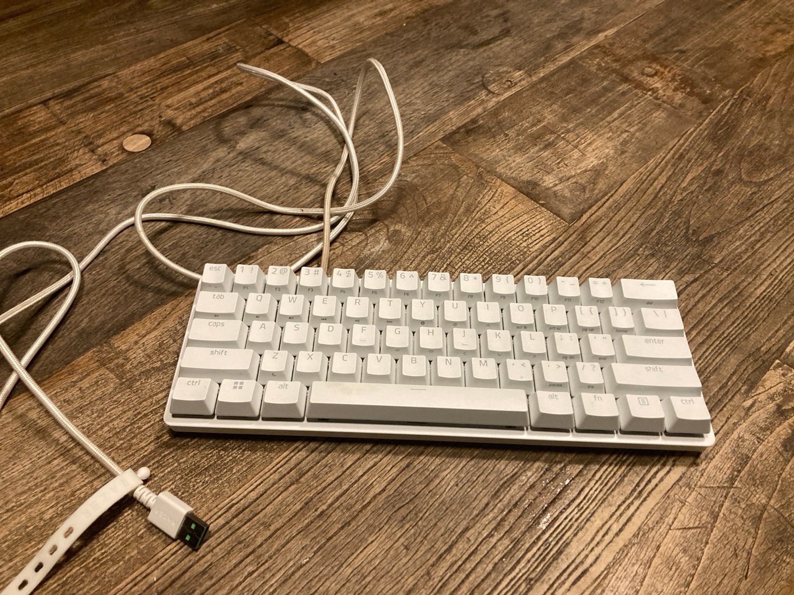 Razer Huntsman Mini Gaming Toetsenbord - Wit, Computers en Software, Ophalen, Gaming toetsenbord, Zo goed als nieuw, Qwerty