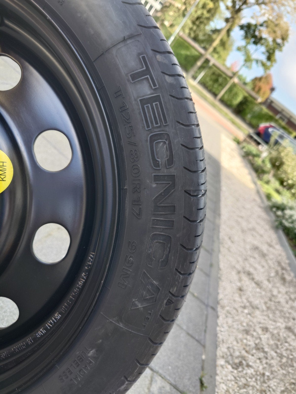 Nieuw reservewiel met hoes - T125/80R17, Ophalen, Banden en Velgen, Nieuw, 17 inch