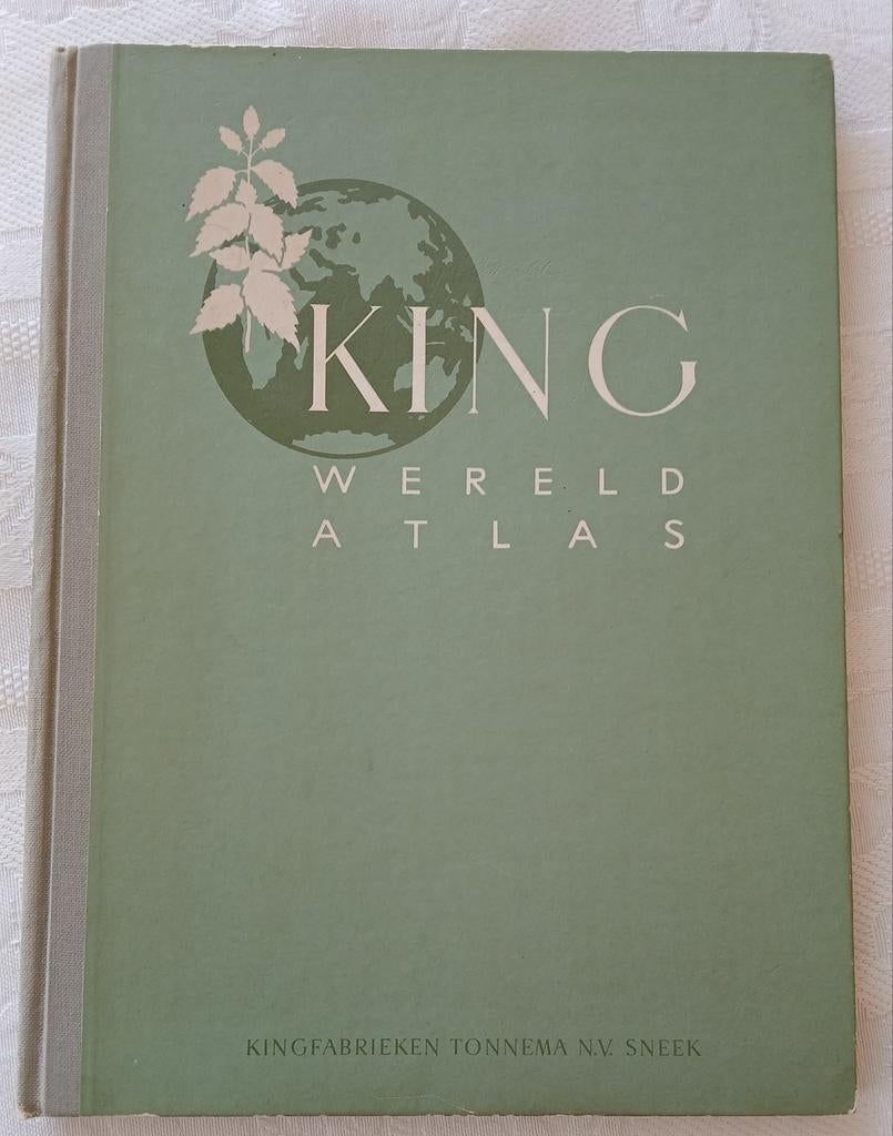 King wereldatlas 1958, Boeken, Atlassen en Landkaarten, Gelezen, Overige atlassen, Ophalen of Verzenden, Kingfabriek tonnema Sneek