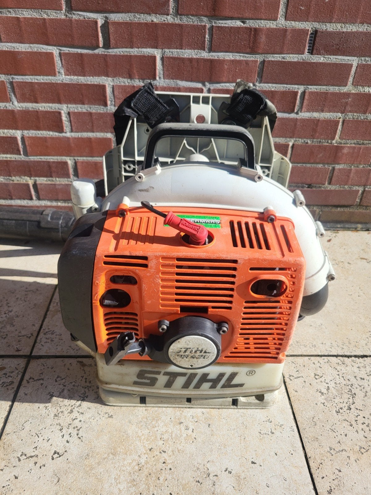 Krachtige , goed werkende Stihl Br420 ruggedragen bladblazer, Ophalen, Gebruikt, Ruggedragen, Stihl