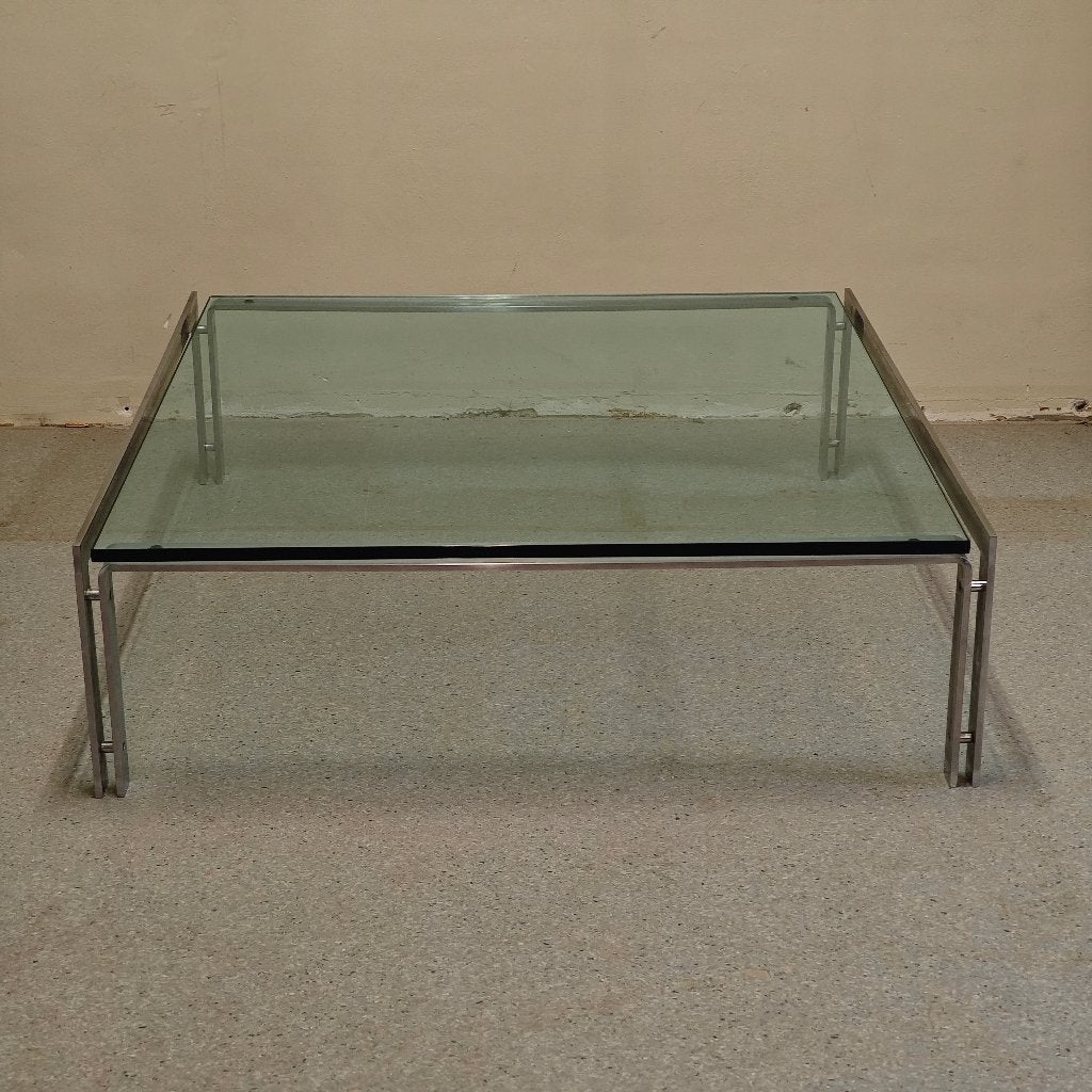 Vintage Metaform M1 salontafel, Ophalen, Zo goed als nieuw, Glas, Onbekend