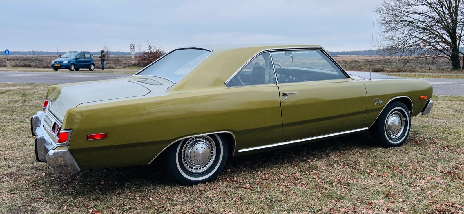 Dodge Dart 3.7 Swinger AUT 1974 Groen, Auto's, Automaat, Achterwielaandrijving, Leder en Stof, Origineel Nederlands
