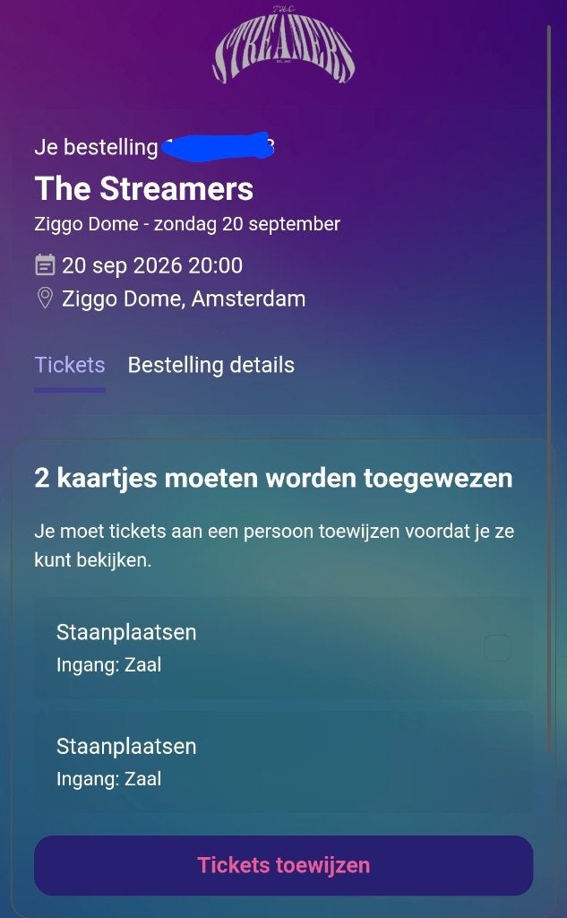 2x staanplaatsen the streamers 20 sept, Tickets en Kaartjes, Concerten | Nederlandstalig, Twee personen, September
