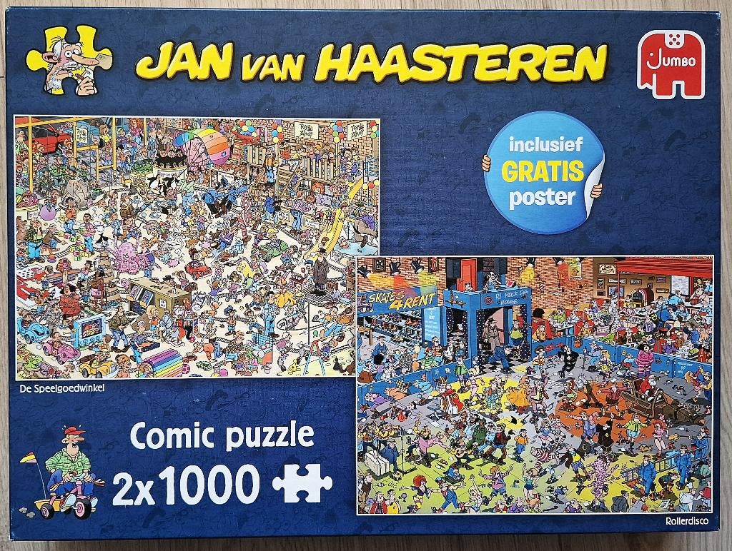 Verschillende Jan van Haasteren puzzels, Ophalen, 500 t/m 1500 stukjes, Zo goed als nieuw, Legpuzzel