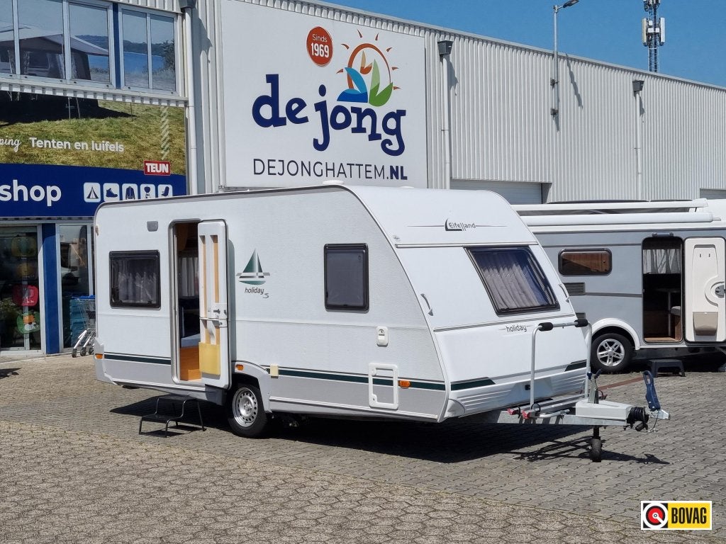Eifelland Holiday 465 TF - Mover - Voortent -, Caravans en Kamperen, Caravans, Bedrijf, 750 - 1000 kg, Eifelland, Overige typen