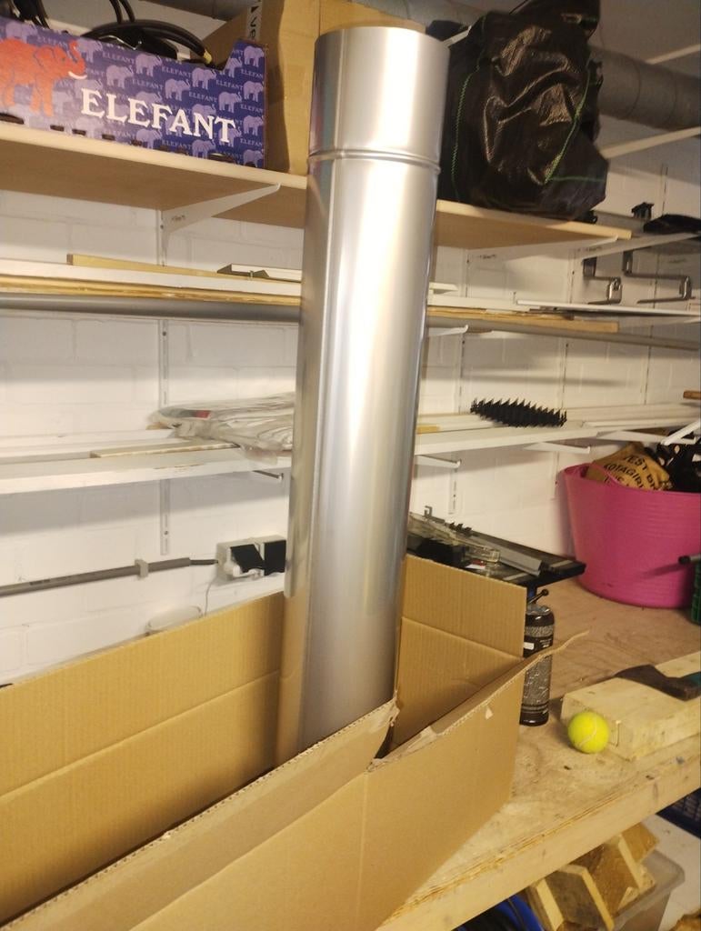 Enkelwandige kachelpijp - diverse afmetingen, Ophalen, Overige typen, Nieuw, 60 tot 150 cm