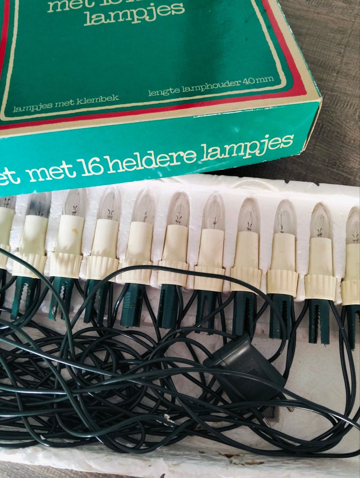 vintage kerstversiering - kerstboom verlichting kaars, Ophalen of Verzenden, Gebruikt