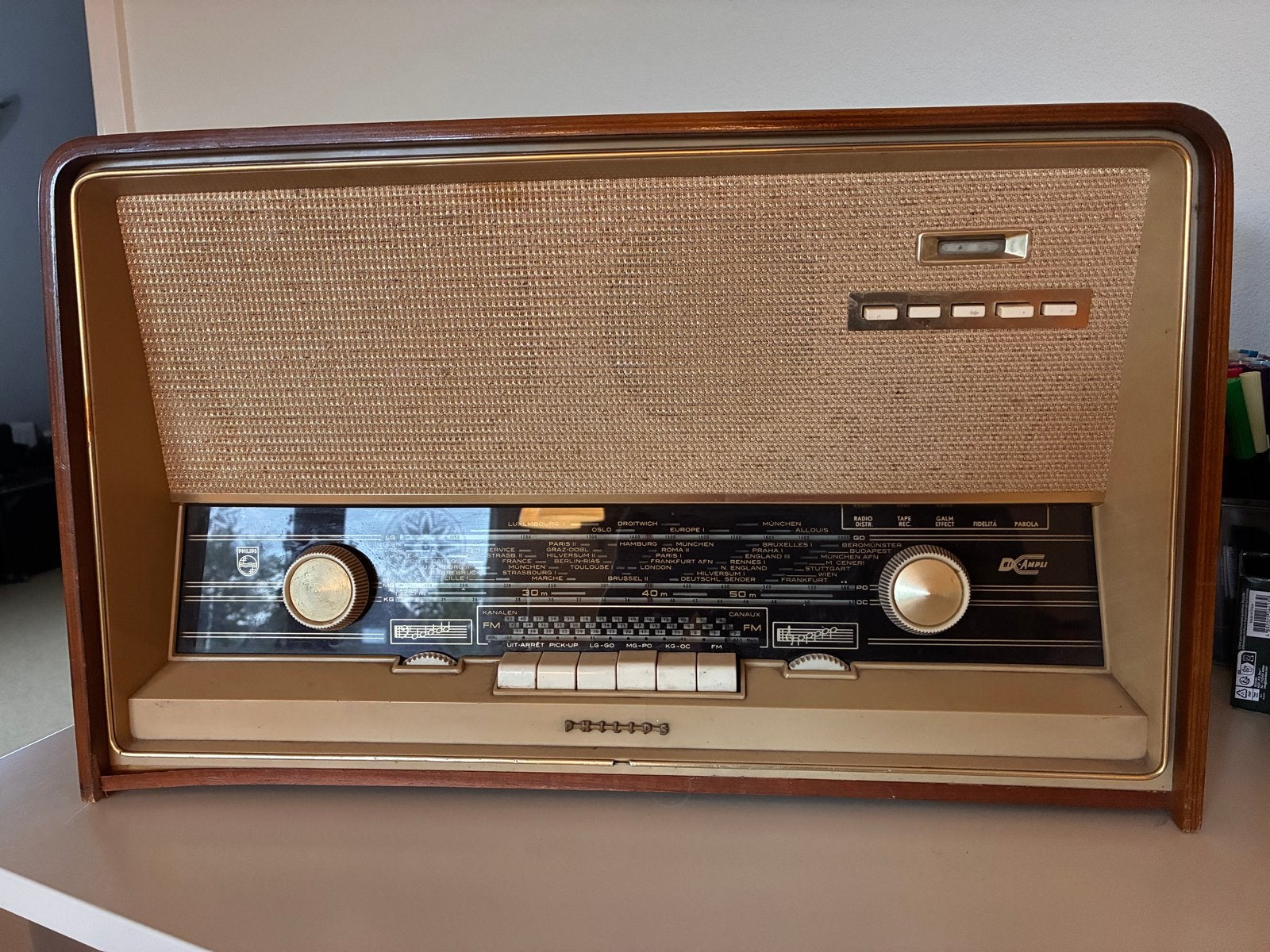 Vintage Philips Buizenradio, Ophalen, Gebruikt, Radio