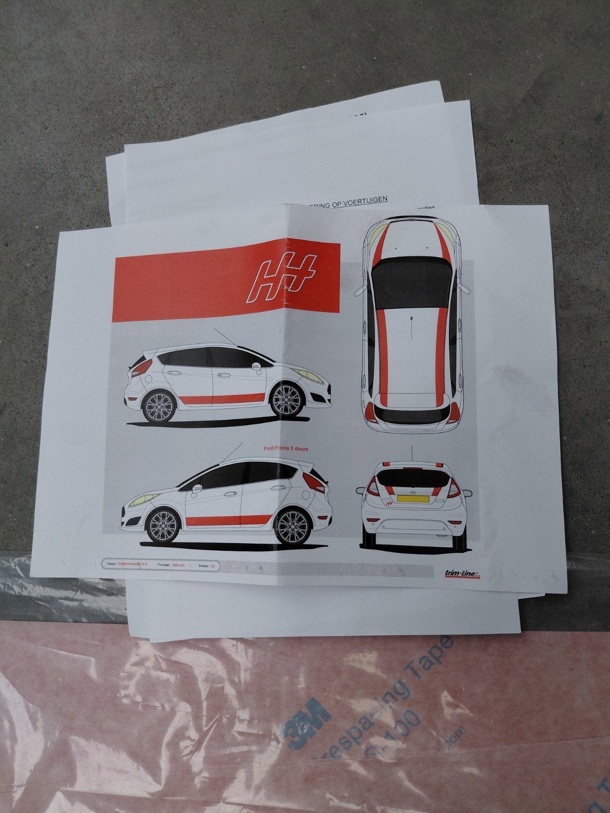 striping set Ford Fiesta Hot Hatch, Ophalen of Verzenden, Nieuw, Ford