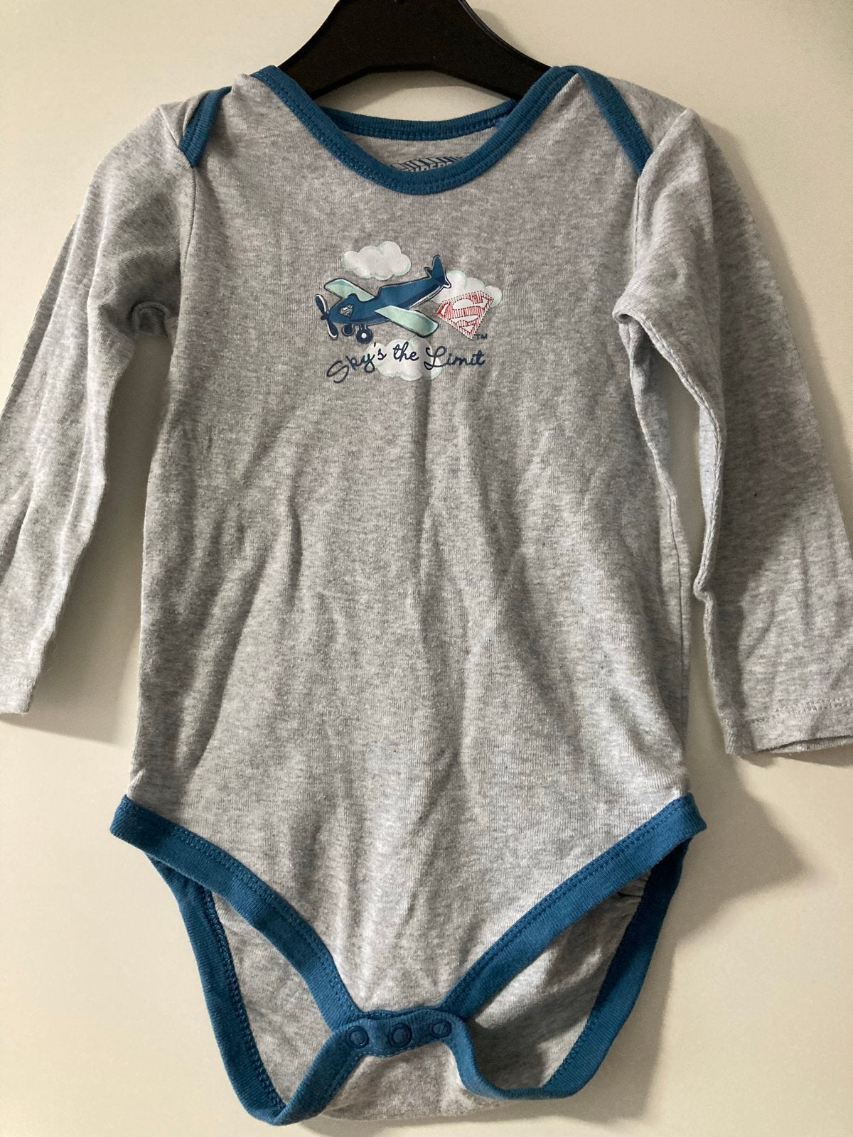 Superbaby romper langen mouw met vliegtuigprint - Maat 86/92, Ophalen of Verzenden, Gebruikt, Jongetje, Nacht- of Onderkleding